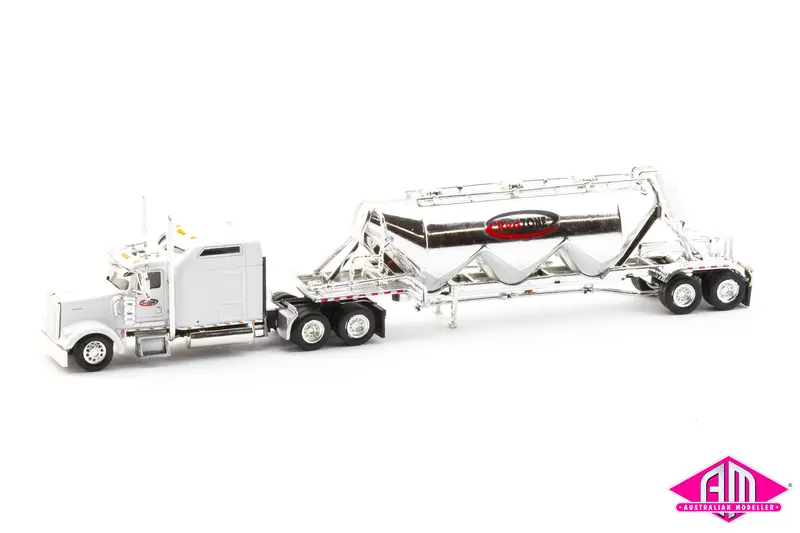 Spec032 - Kenworth W900l Sleeper-Cab Truck With Pneumatic Bulk Trailer - Red Zone (Ho Scale) 1
