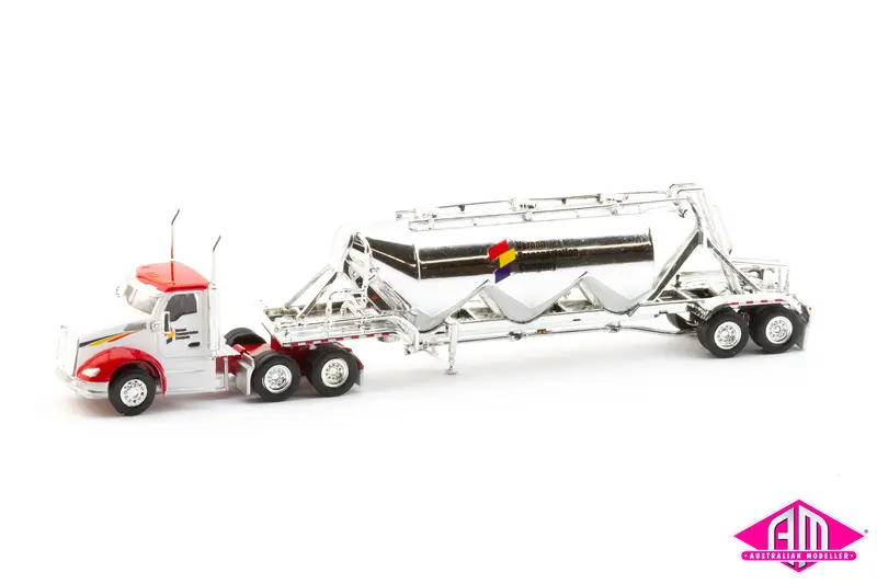 Spec036 - Kenworth T680 Day Cab Truck With Pneumatic Bulk Trailer - Vernon Transportation (Ho Scale) 1