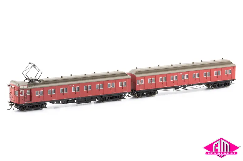 Tait Vr Carriage Red With Disc Wheels & No Signs - 4 Car Set Vps-20 Ho Scale 1