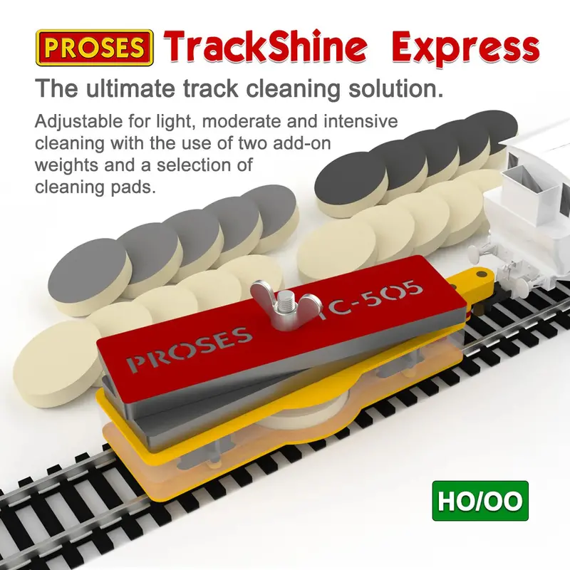 Tc-505 Trackshine Express Track Cleaning Car (Ho Scale) 1