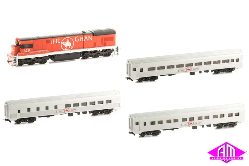 The Ghan C30 Loco & 3 Budd Cars Set (Ho Scale) 1