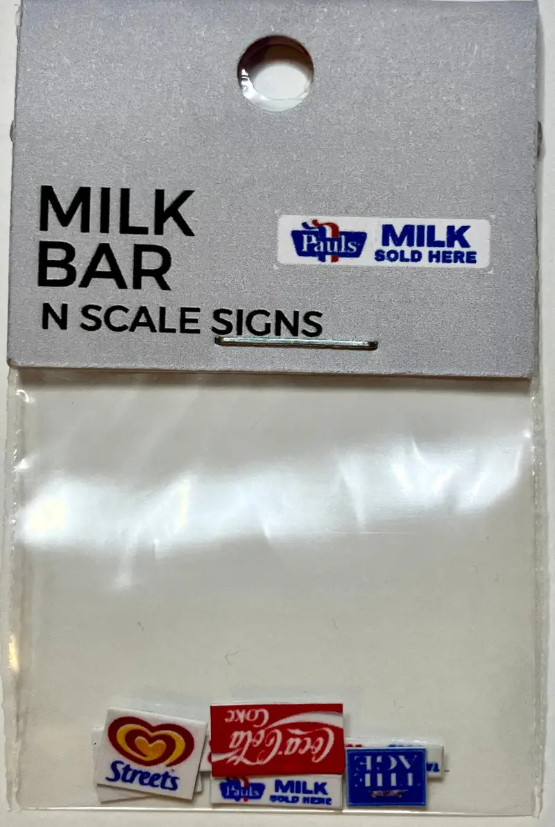 The Train Girl - Ttg035 - Aussie Advertising “Milk Bar” 6Pk (N Scale) 1