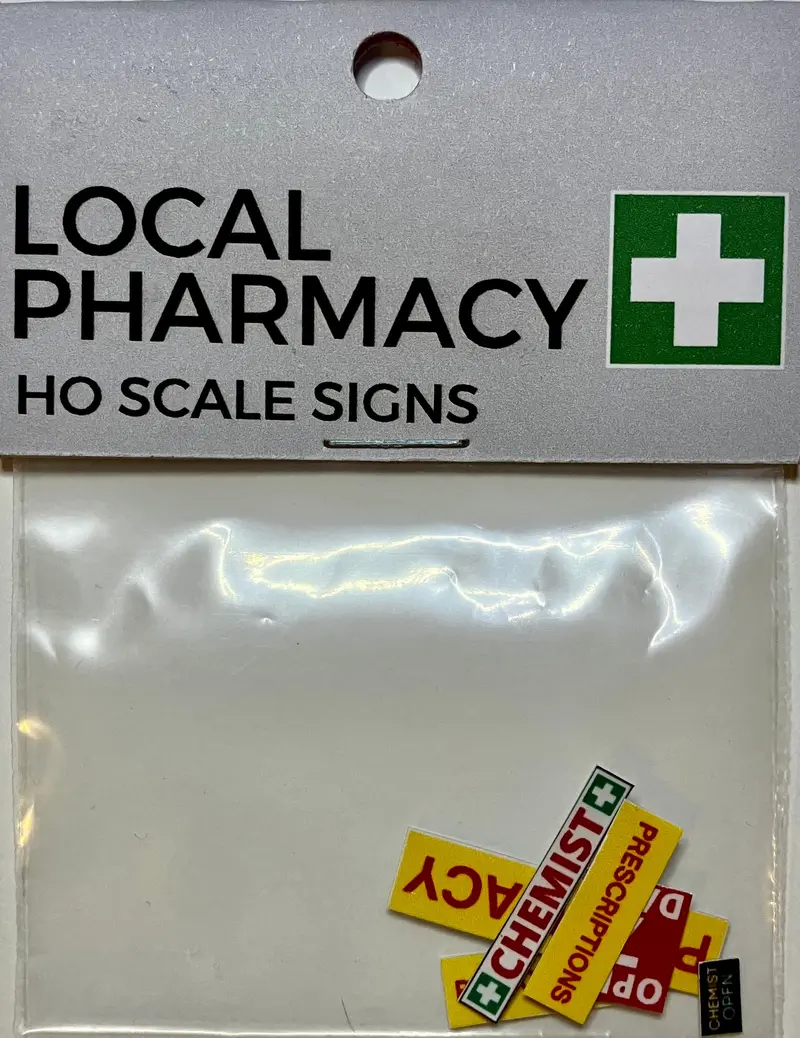 The Train Girl - Ttg041 - Aussie Advertising "Pharmacy" 6Pk (Ho Scale) 1