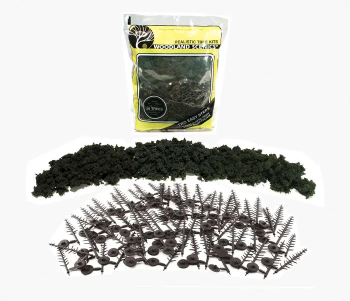 Tr1104 - Realistic Tree Kit - 42 Pine Trees (6.35 - 10.1Cm) 1