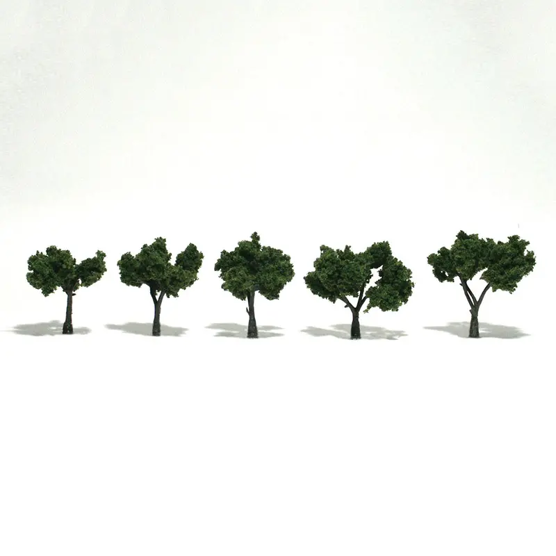 Tr1502 - Trees Medium Green 5Pk (3.17Cm - 5.08Cm) 1
