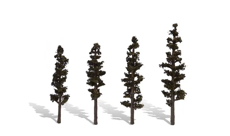 Tr3561 - Trees - Standing Timber 4Pc (10.1Cm-15.2Cm) 1