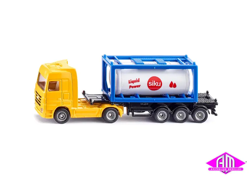 Truck With Tank Container 1:87 1