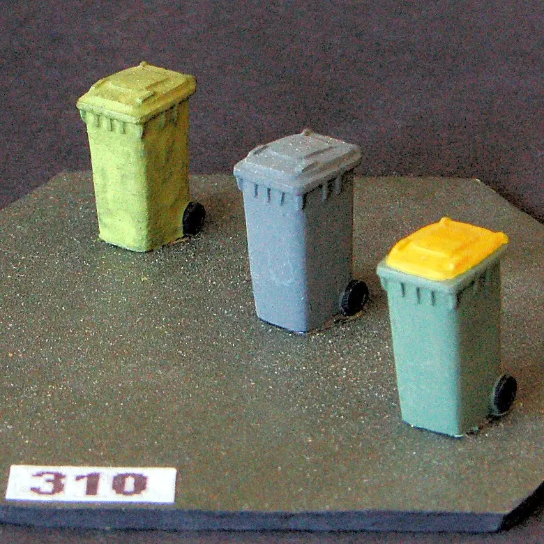 Uneek - Un-310 - Otto/Sulo/Wheelie Bins - 3Pc (Ho Scale) 1