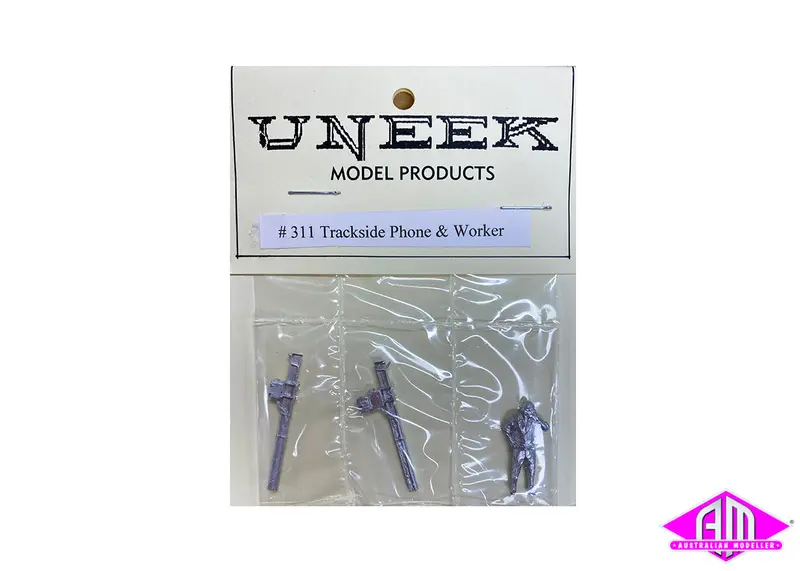 Uneek - Un-311 - Trackside Worker & Phone (Ho Scale) 1