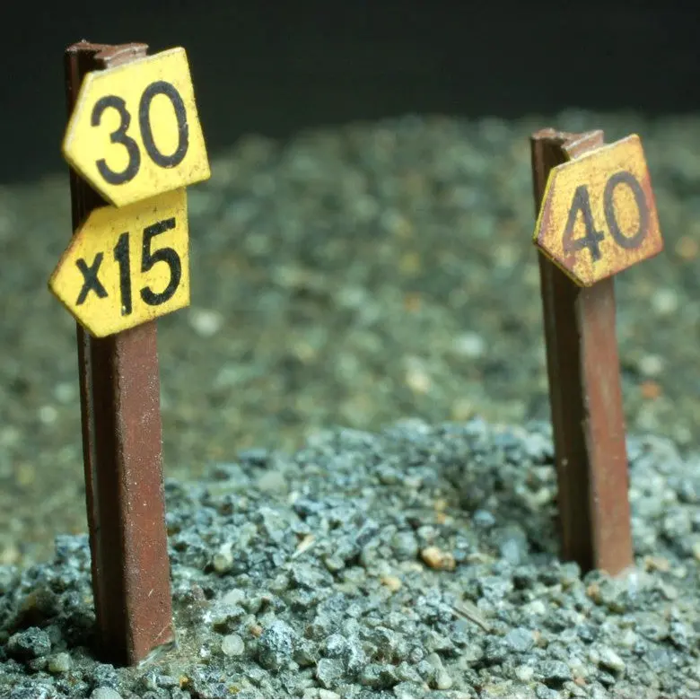 Uneek - Un-480 - Speed Signs - 6Pc (Ho Scale) 1