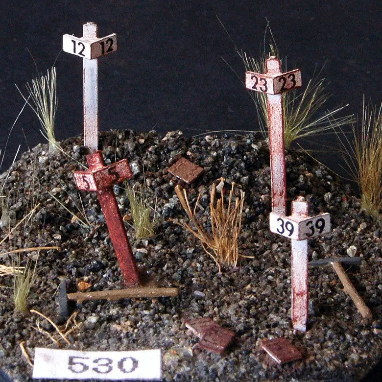 Uneek - Un-530 - Mileage Post - 6Pc (Ho Scale) 1