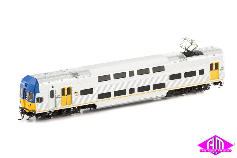 V Set Cityrail Intercity, Blue/Yellow Nose With Blue/Yellow L7 & Yellow Doors - 4 Car Set (Nps-48) Ho Scale 1