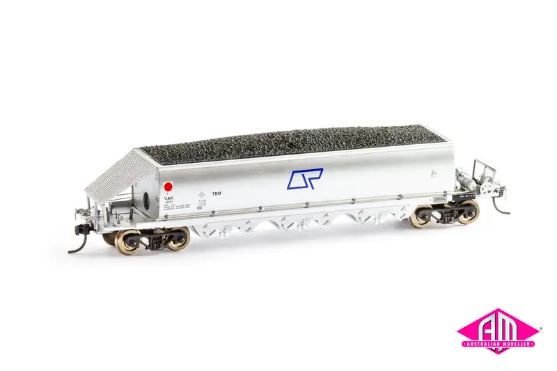 Vak Coal Hopper Vak Stainless Steel Qr Blue Vak301 (4 Car Set) Ho Scale 16.5Mm 1