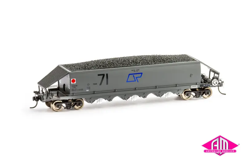 Vak Coal Hopper Vakm Weathered Qr Blue Vak303 (4 Car Set) Ho Scale 16.5Mm 1