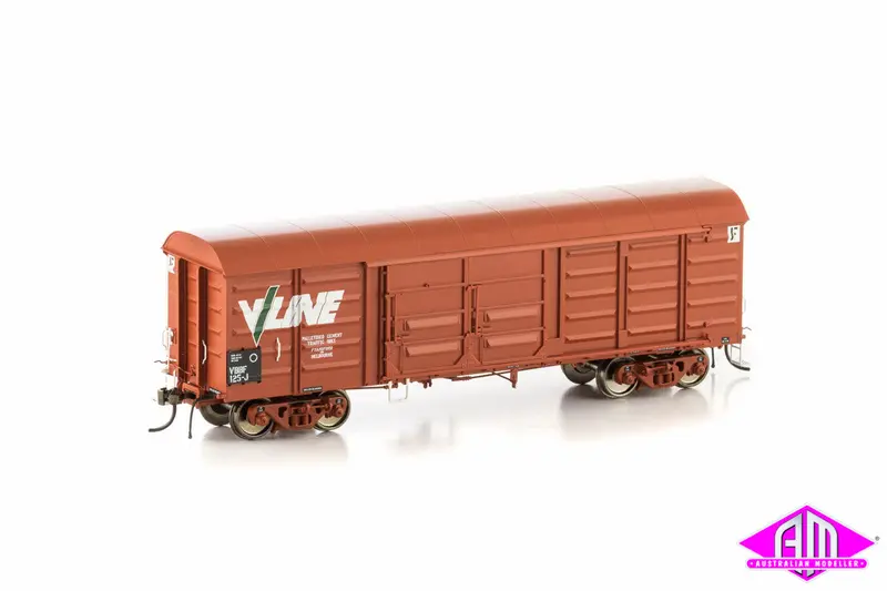Vbbf Box Van, Vr Wagon Red With V/Line Logo, 4 Car Pack Vlv-33 1