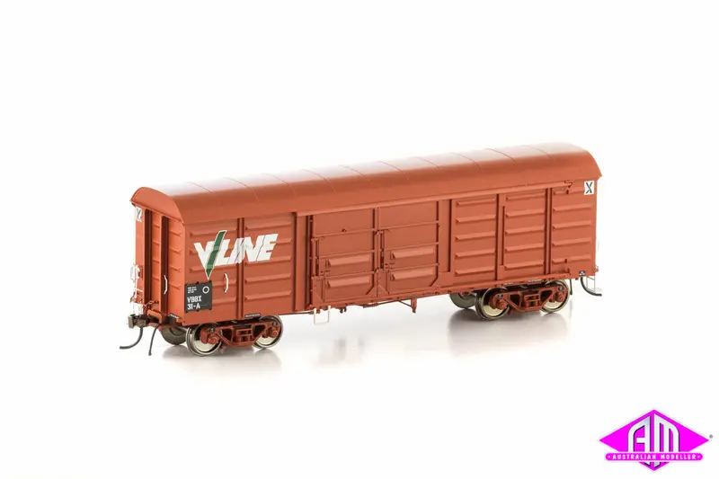 Vbbx Box Van, Vr Wagon Red With V/Line Logo, 4 Car Pack Vlv-29 1
