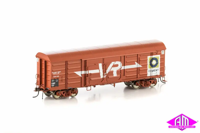 Vbby Box Van, Vr Wagon Red With Blue Circle Cement & Large Vr Logos, 4 Car Pack Vlv-31 1
