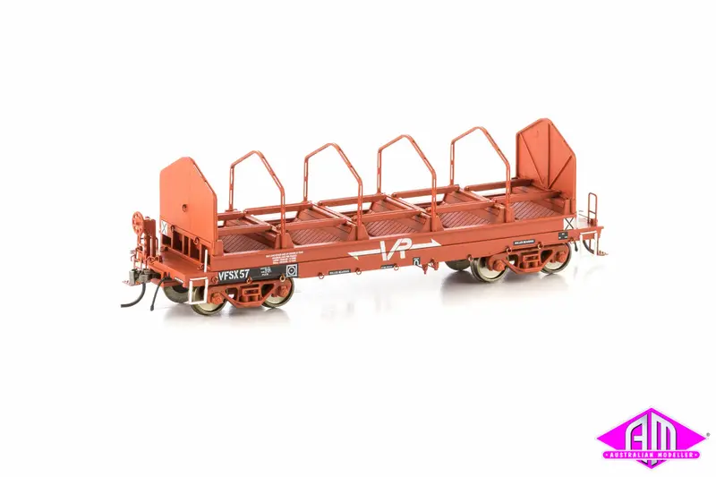 Vfsx Coil Steel Wagon Large Vr Logo (With Tarp Supports) 4 Car Pack Vsw-8 1
