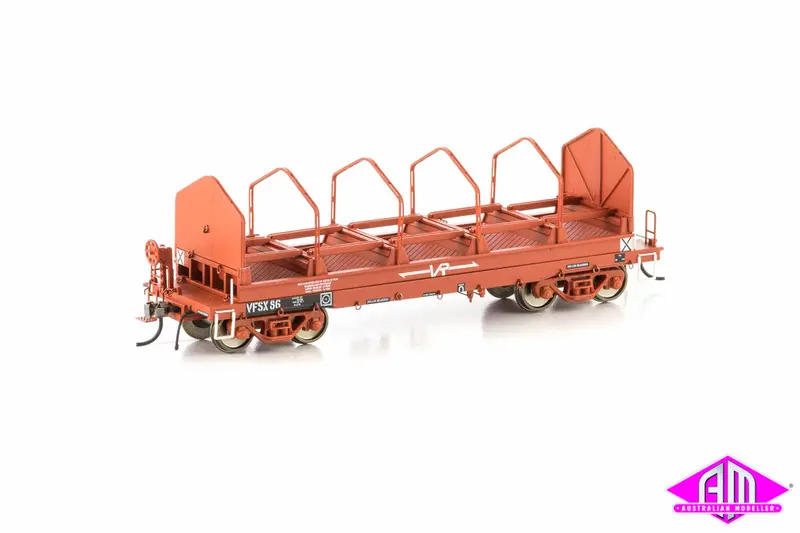 Vfsx Coil Steel Wagon Small Vr Logo (With Tarp Supports) 4 Car Pack Vsw-7 1