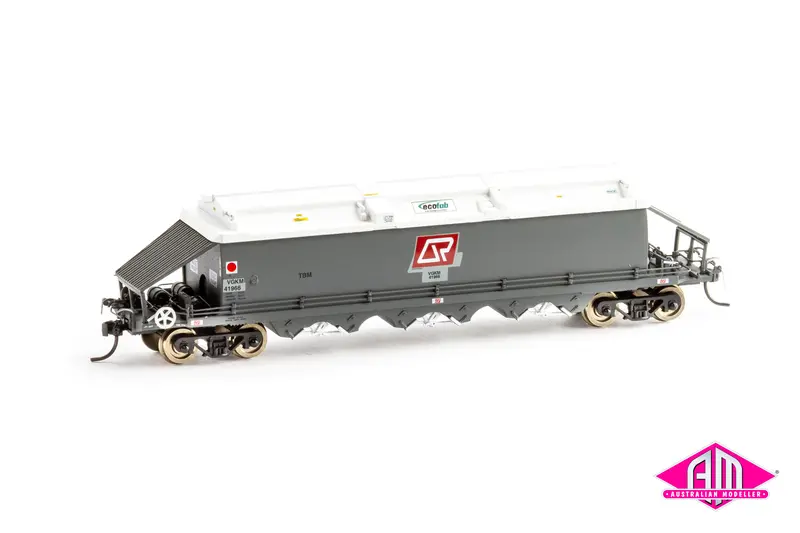 Vgk Wheat Hopper Vgmk Weathered Qr Red On Patches Vgk309 (4 Car Set) Ho Scale 16.5Mm) 1
