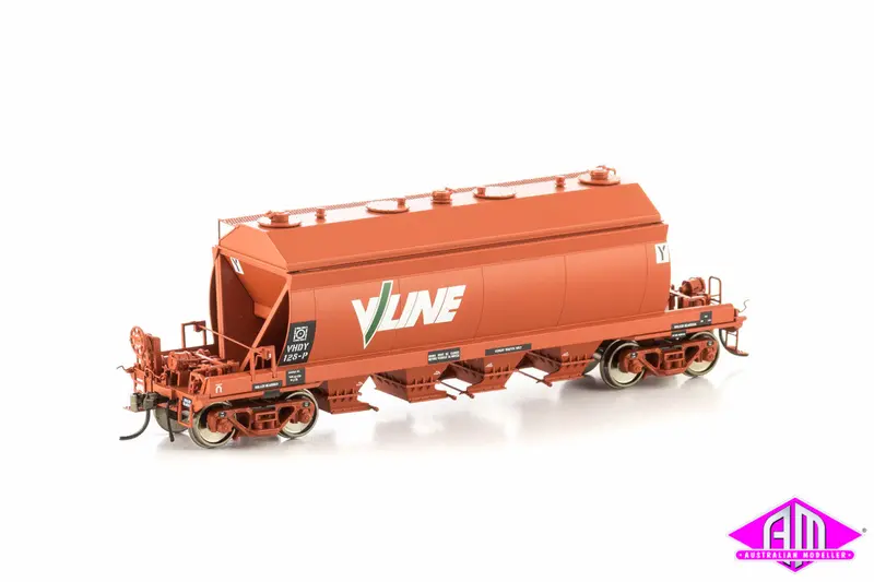Vhdy Dolomite Hopper, Wagon Red With V/Line Logo, 4 Car Pack Vhw-8 1