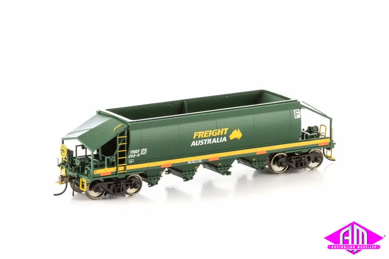 Vhqf Quarry Hopper, Green With Large Freight Australia Logo, 4 Car Pack Vhw-21 1