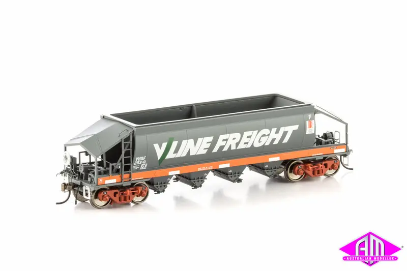Vhqf Quarry Hopper, Orange & Grey With V/Line Freight Logo, 4 Car Pack Vhw-18 1