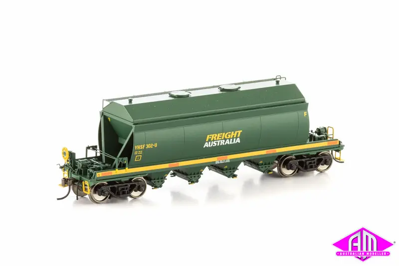 Vhsf Sand Hopper, Green & Yellow With Large Freight Australia Logo, 4 Car Pack Vhw-15 1