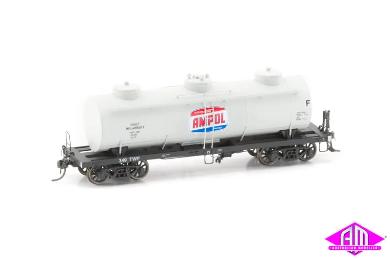 Victorian Railways 10,000 Gallon Tank Car Ampol Grey Twf 349 Single Car 1
