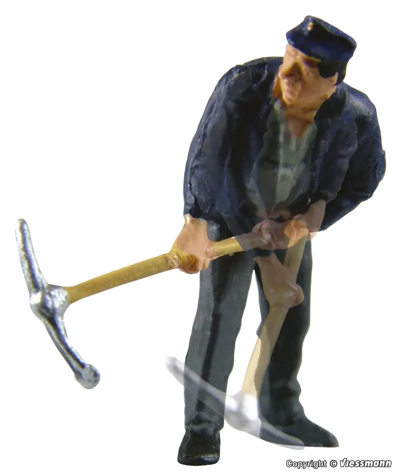 Viessmann - 1527 -  Emotion Farmworker With Pickaxe - Moving (Ho Scale) 1