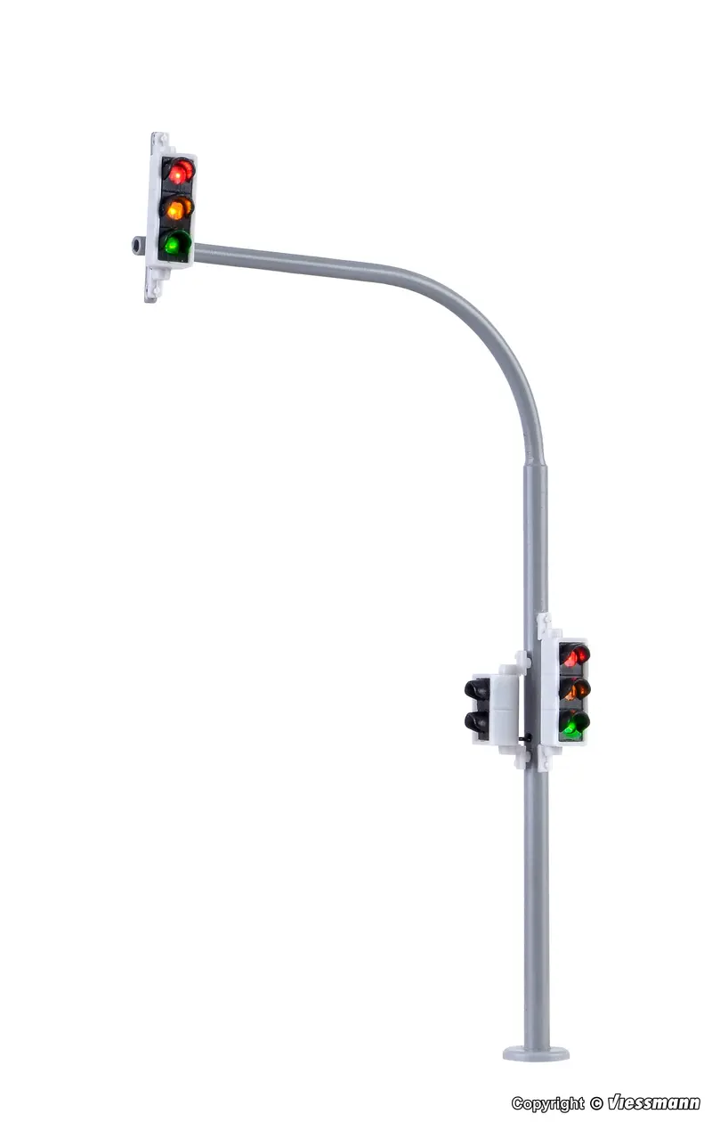 Viessmann - 5094 - Arc Traffic Light With Pedestrian Signal And Leds - 2 Pieces (Ho Scale) 1