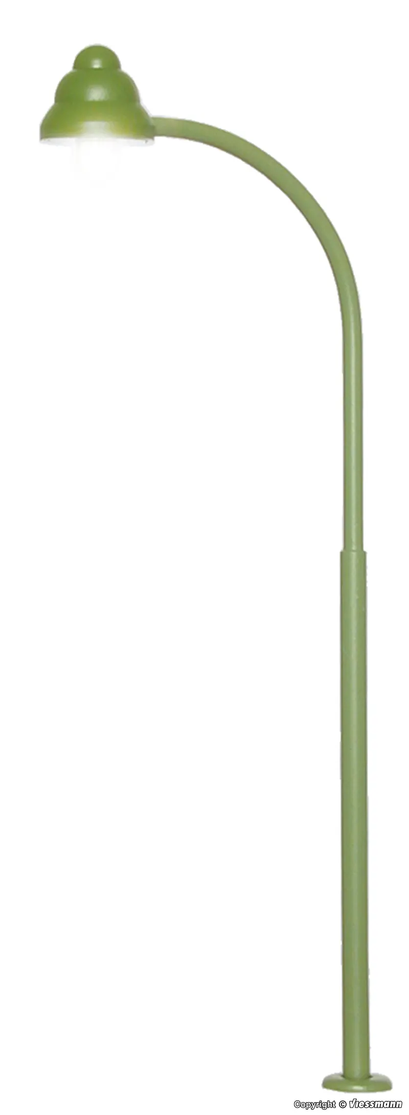 Viessmann - 6012 - Swan Neck Gas Lamp Green - Led Warm-White (Ho Scale) 1
