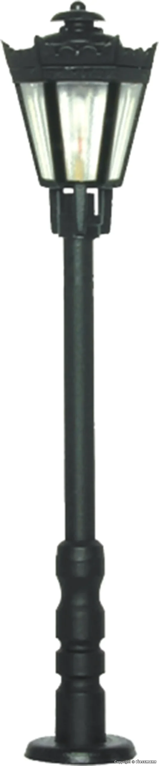 Viessmann - 6071 - Park Lamp - Black With Clear Shade - Led Warm White (Ho Scale) 1