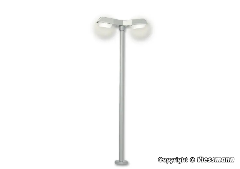 Viessmann - 6097 - Street Light Modern - Double - 2 Leds White (Ho Scale) 1