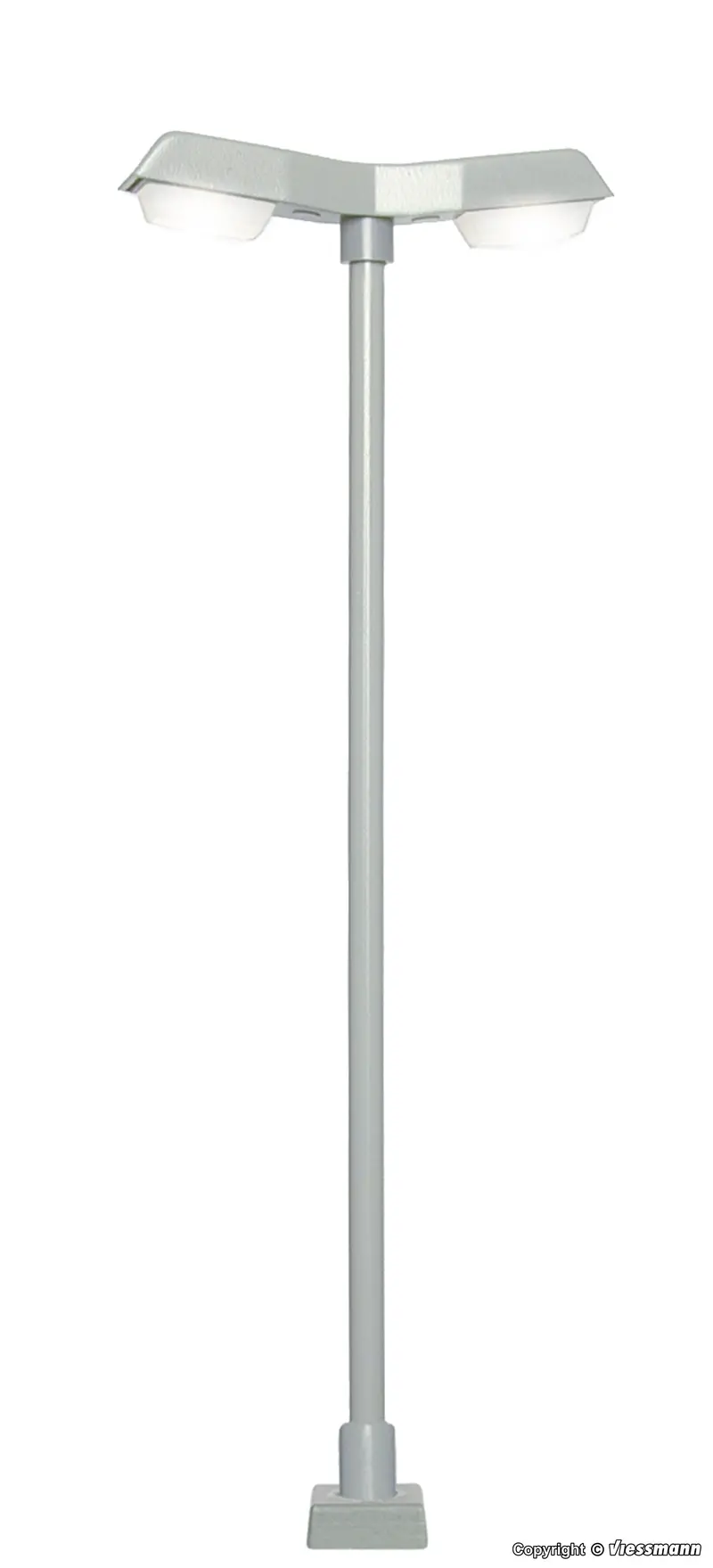 Viessmann - 60971 - Street Light Modern - Double - With Plug-In Socket - 2 Leds White (Ho Scale) 1
