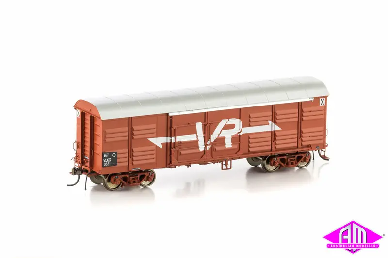 Vlcx Louvered Van, Vr Wagon Red With Large Vr Logo, 4 Car Pack Vlv-19 1