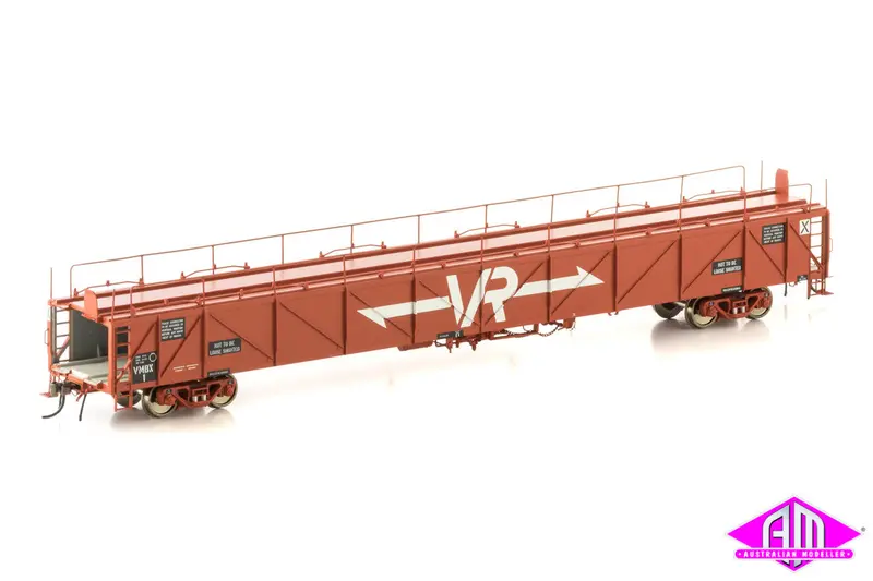 Vmbx Plain Metal Sided Car Carrier, Vr Red With Large Vr Logos, 4 Car Pack Vcc-3 1