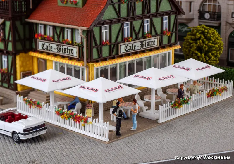 Vollmer - 45138 - Beer Garden Sunshades - 4Pc (Ho Scale) 1