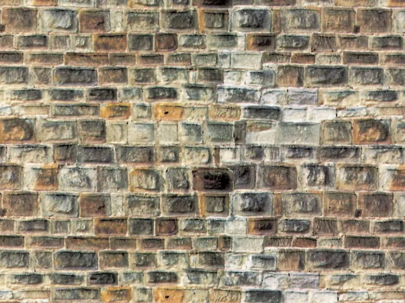 Vollmer - 46045 - Wall Plate - Sandstone Light-Grey - 25 X 12.5 Cm - 10Pc (Ho Scale) 1