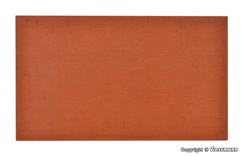 Vollmer - 48222 - Wall Plate - Red Brick - 27.5 X 16 Cm (Ho Scale) 1