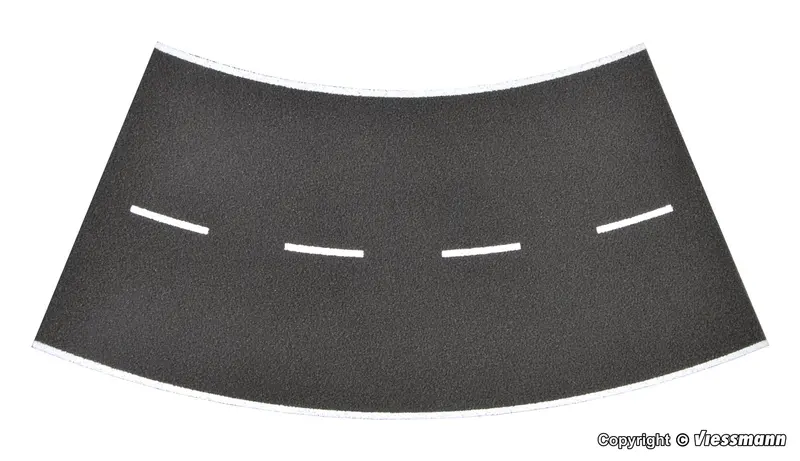 Vollmer - 48266 - Street Plate - Asphalt - 45° Curve - 15Cm Radius (Ho Scale) 1