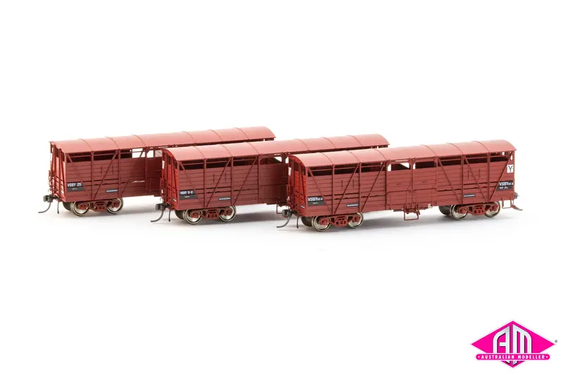 Vr Cattle Wagon Vsby5, Vsby22, Vsby25, (3 Pack) Ho Scale 1