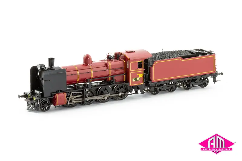 Vr K Class Locomotive, K 190 Preserved 2017, Plate Cowcatcher Bopox Wheels Welded Tender (Ho Scale) 1
