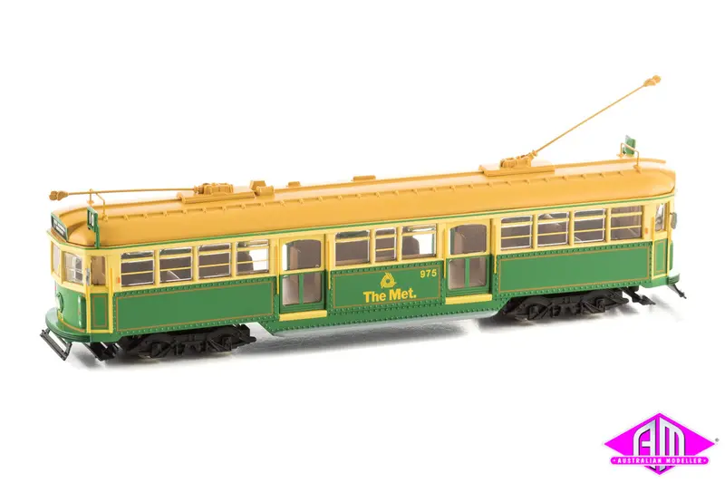W6 Melbourne Tram 'Green Rattler No. 975 The Met' Motorized 1