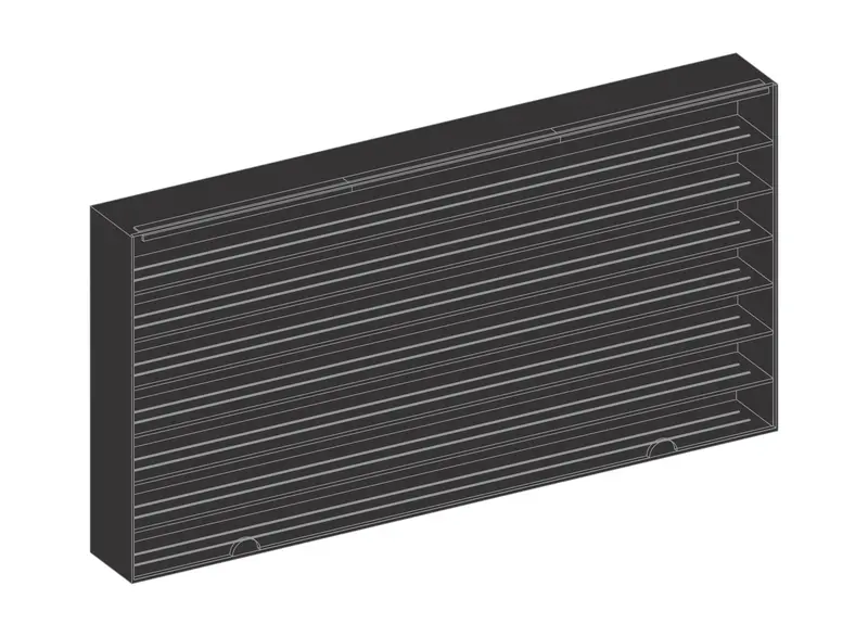 Wall Hung Display Case Black Ama-52 (Ho Scale) 1