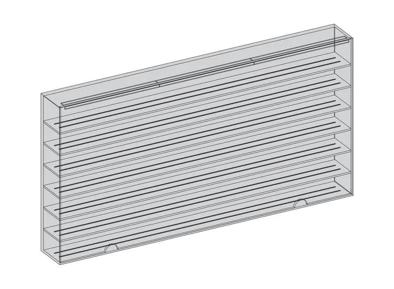 Wall Hung Display Case Clear/Mirror Ama-54 (Ho Scale) 1