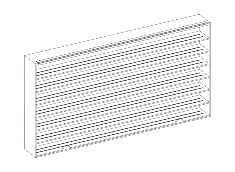 Wall Hung Display Case White Ama-53 (Ho Scale) 1