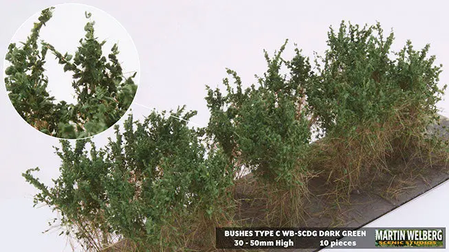 Wb-Scdg - Bushes - Type C - Dark Green 1
