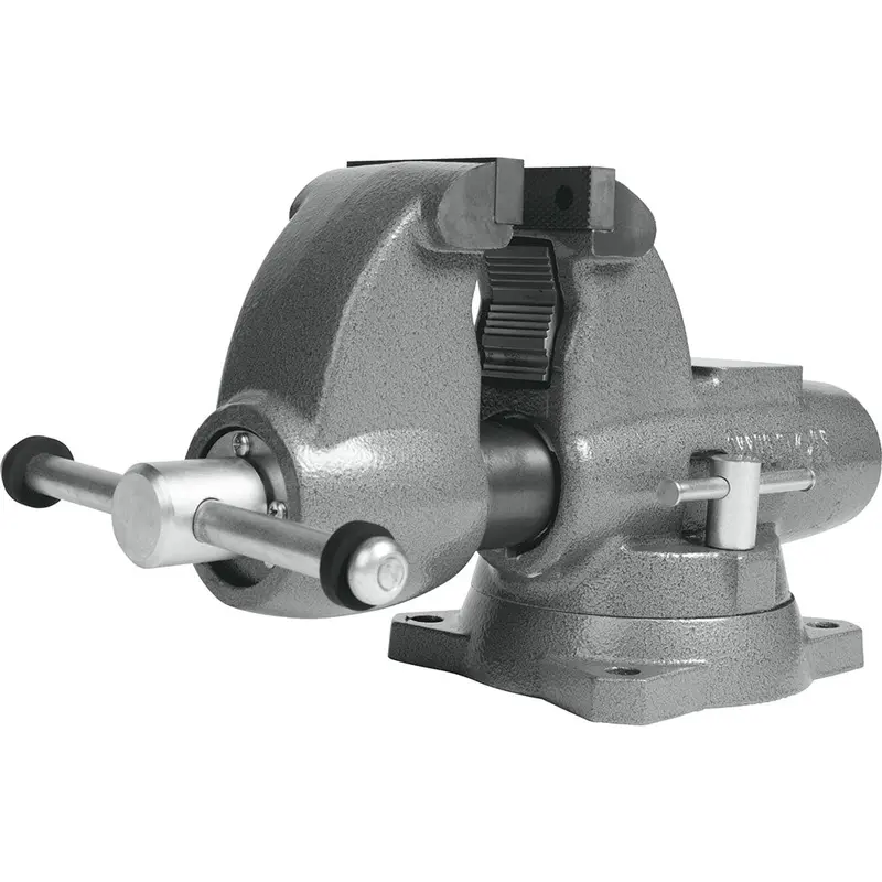 Wilton 28826 4-1/2" Combo Pipe/Bench Jaw Round Channel Vise W/ Swivel Base 1