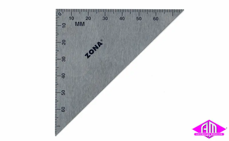 Zo-37433 - Zona - 3" Triangle Ruler - Stainless Steel 1